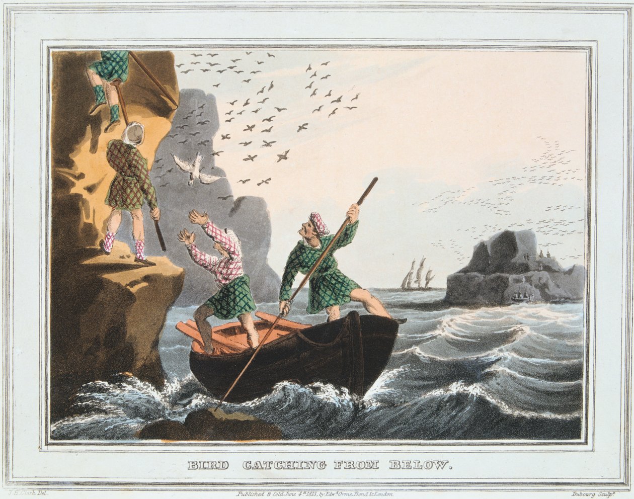 Caza de aves desde abajo, Islas Shetland, 1813 de Unbekannt