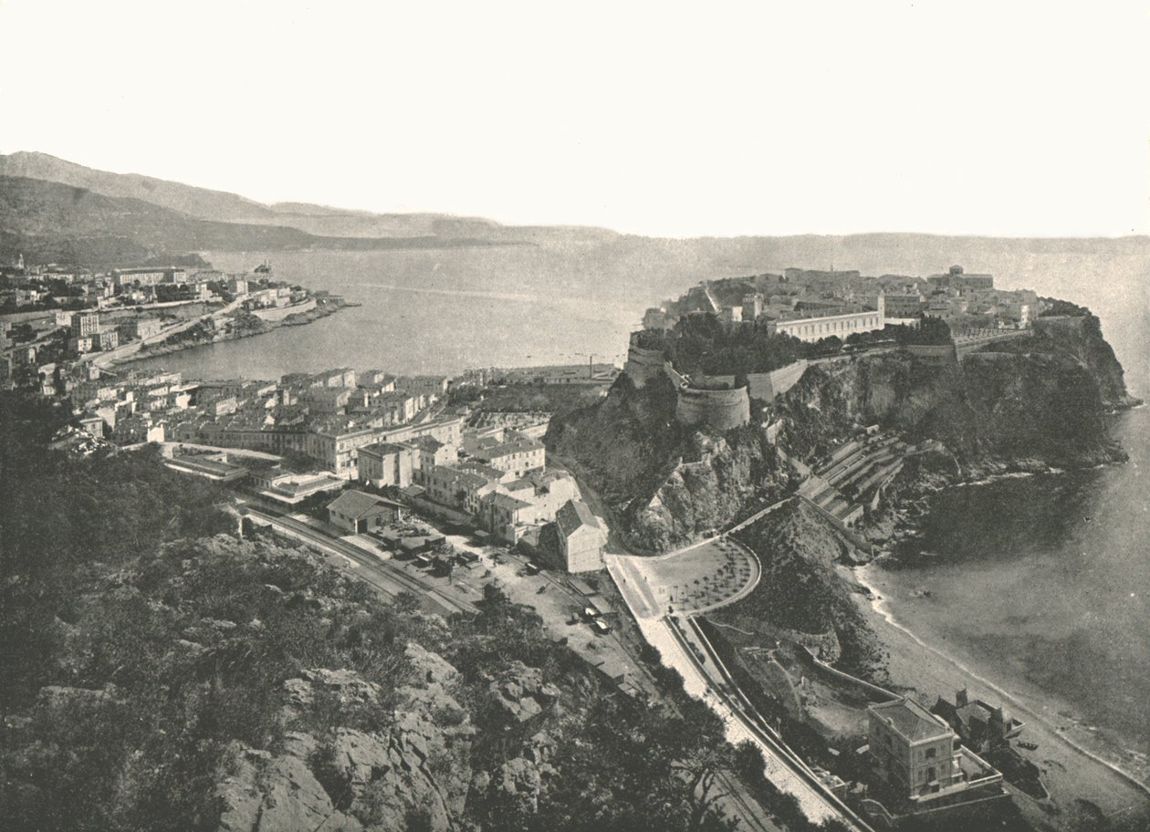 Vista de pájaro, Monte Carlo, Mónaco, 1895 de Unbekannt