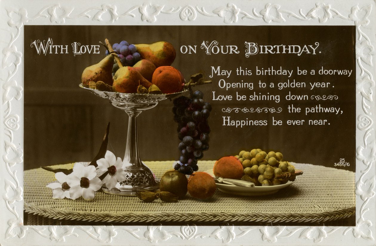 Tarjeta de cumpleaños, c1931 de Unbekannt