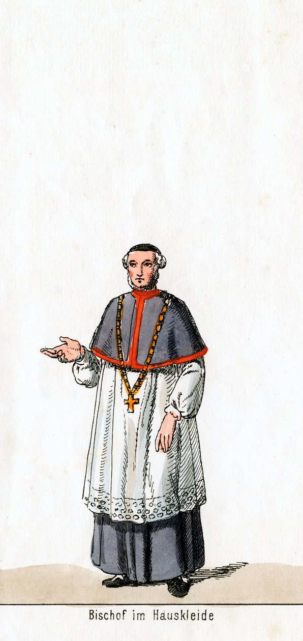 Obispo en Vestido de Casa, diseño de vestuario para la obra de Shakespeare, Enrique VIII de Unbekannt