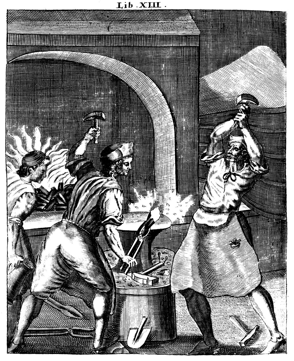 Herreros trabajando, 1715 de Unbekannt