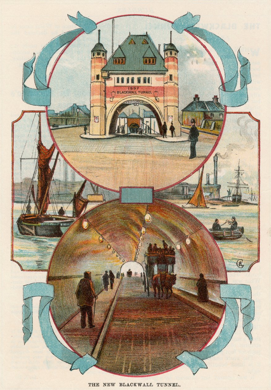 Túnel de Blackwall, Londres, c1900 de Unbekannt