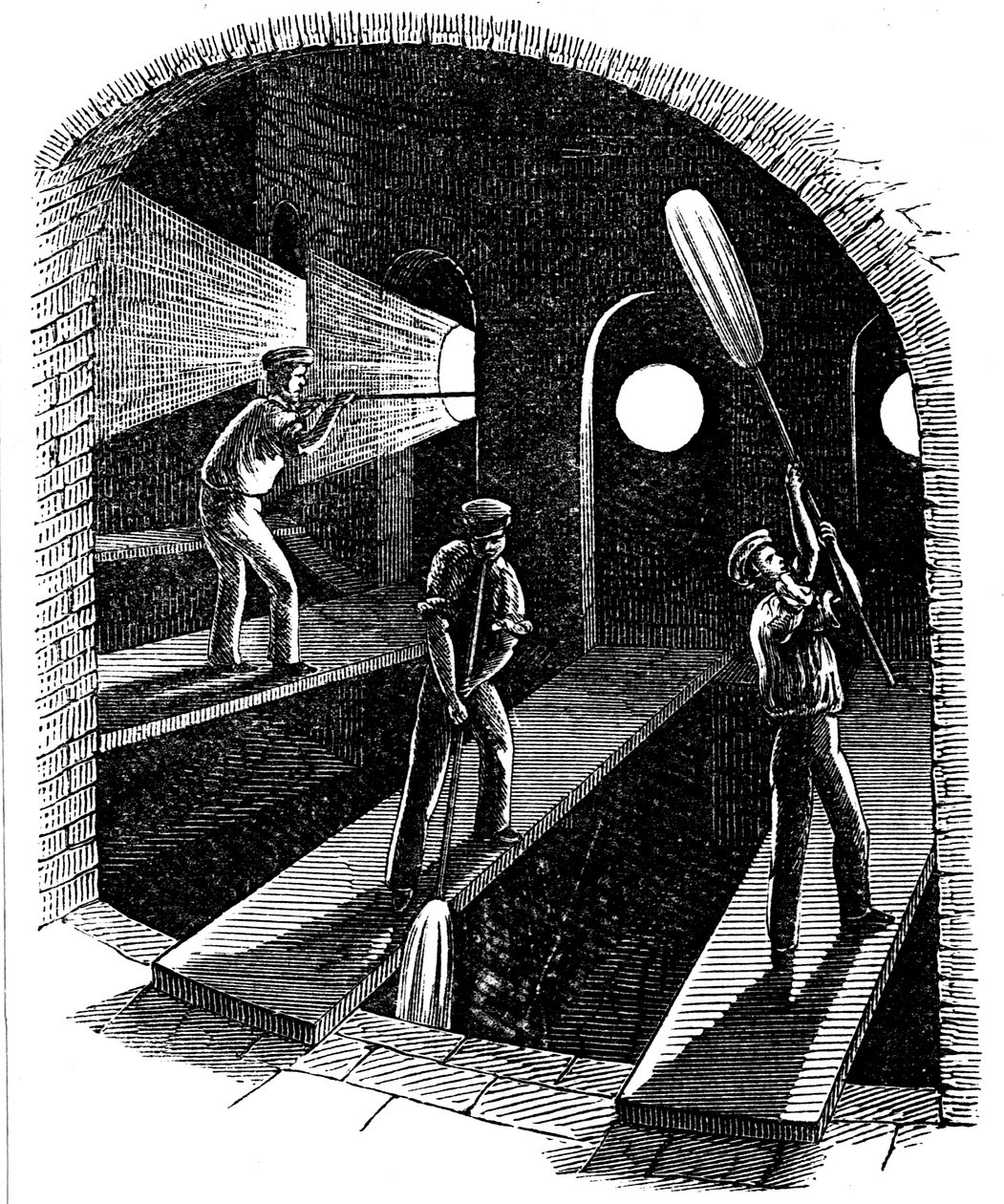 Soplado de cilindro o vidrio plano, c1860 de Unbekannt