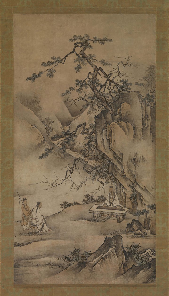 Bo Ya toca el Qin mientras Zhong Ziqi escucha, 1530s de Unbekannt