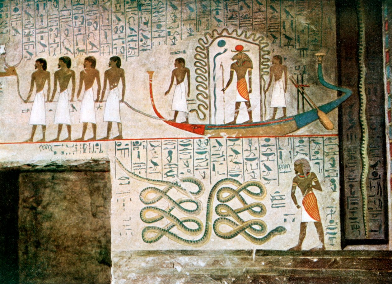 Escena de barco, Tumbas de los Nobles, Tebas, Egipto de Unbekannt
