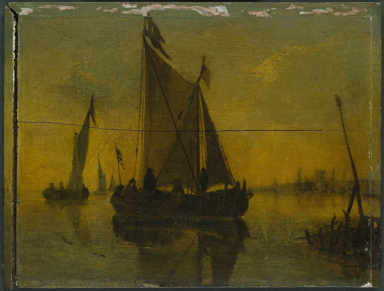 Barcos en un estuario de Unbekannt