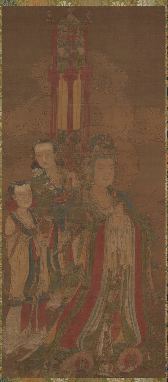 Bodhisattva y asistentes, siglo XIV de Unbekannt