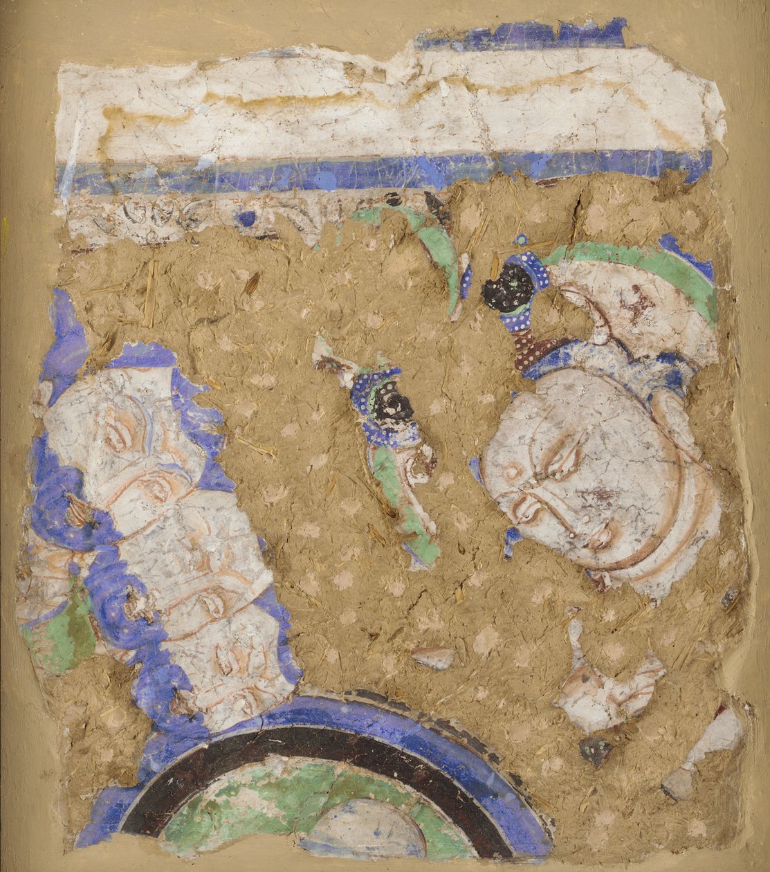 Bodhisattvas y monjes, de la cueva 224, siglos IV-VI de Unbekannt
