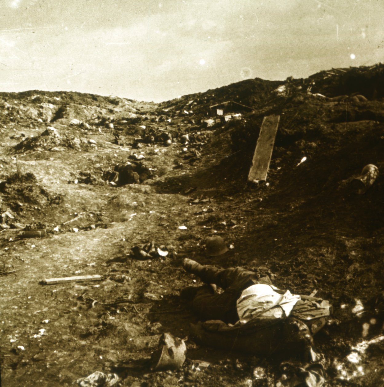 Cuerpo, trincheras en la línea del frente, Somme, norte de Francia, c1916-c1918 de Unbekannt