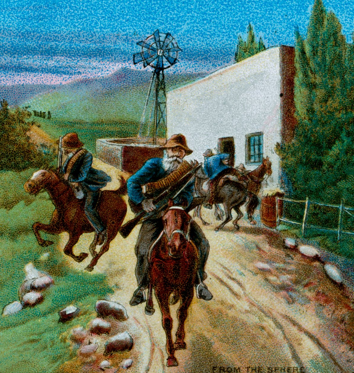 Bóers retirándose de una granja, 1900 de Unbekannt