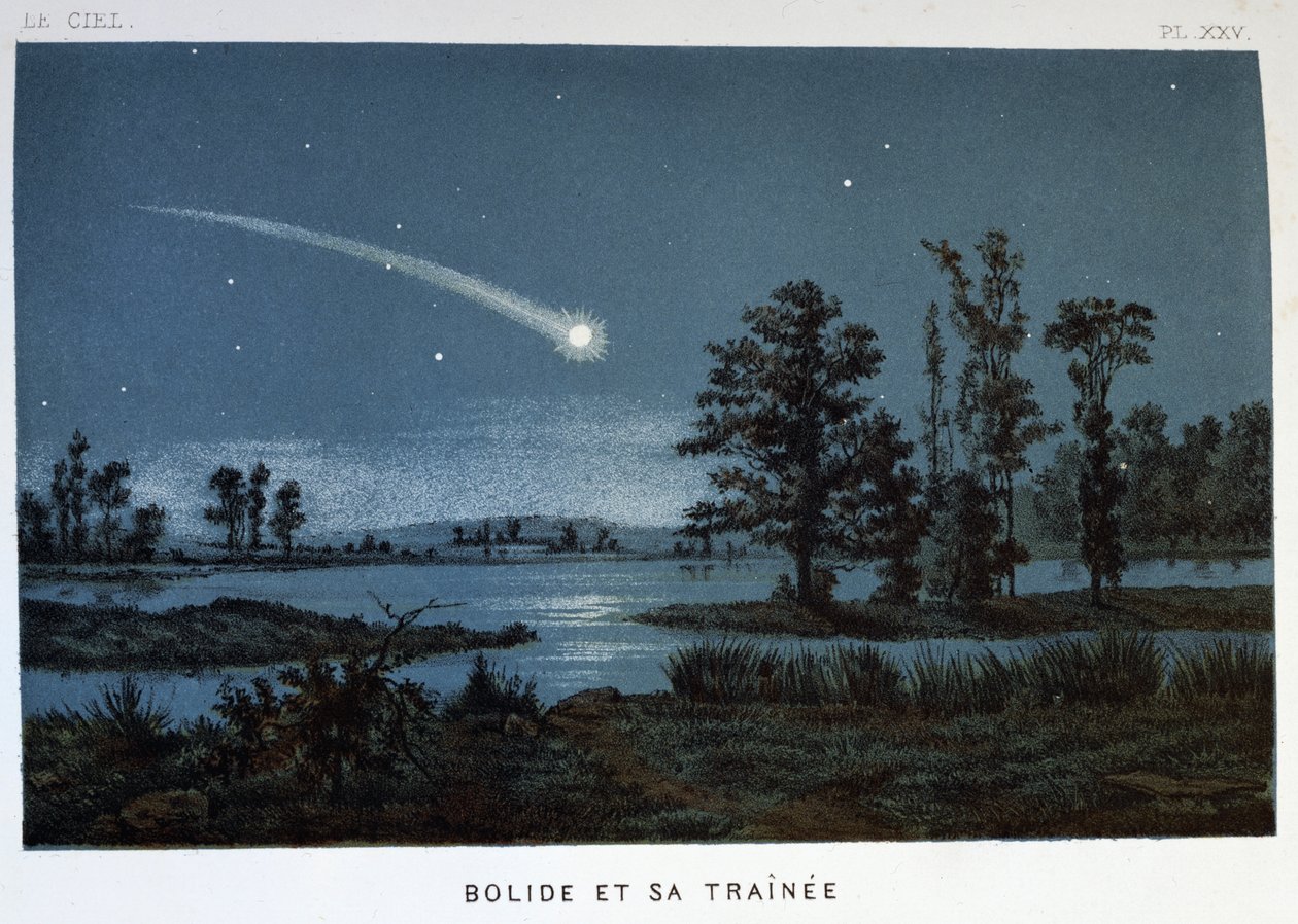 Bólido y su estela, 1870 de Unbekannt