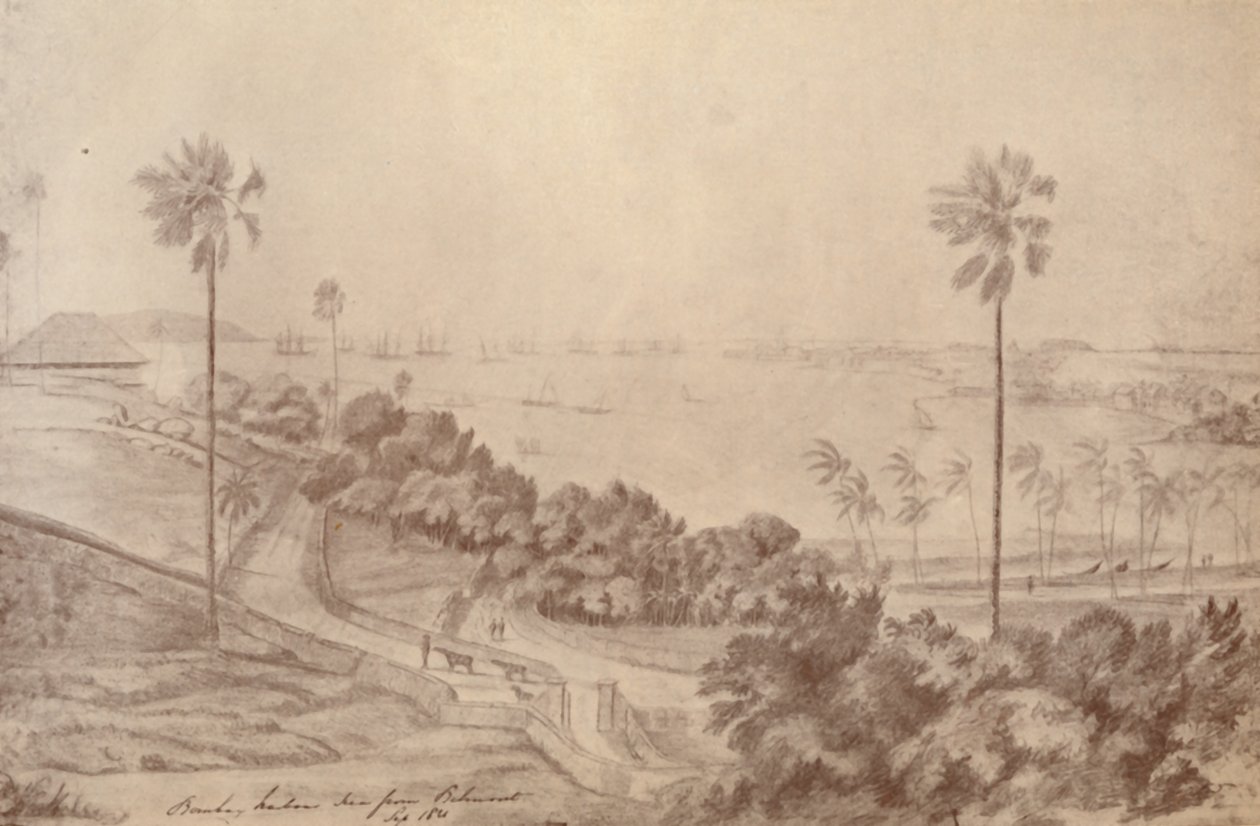 Puerto de Bombay - Visto desde Belmont, septiembre de 1821, 1936 de Unbekannt
