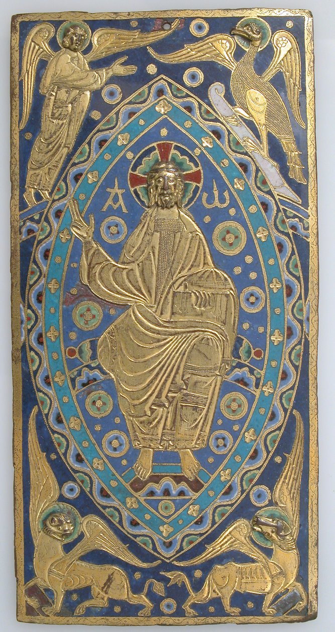 Placa de cubierta de libro con Cristo en Majestad, francés, ca. 1200 de Unbekannt