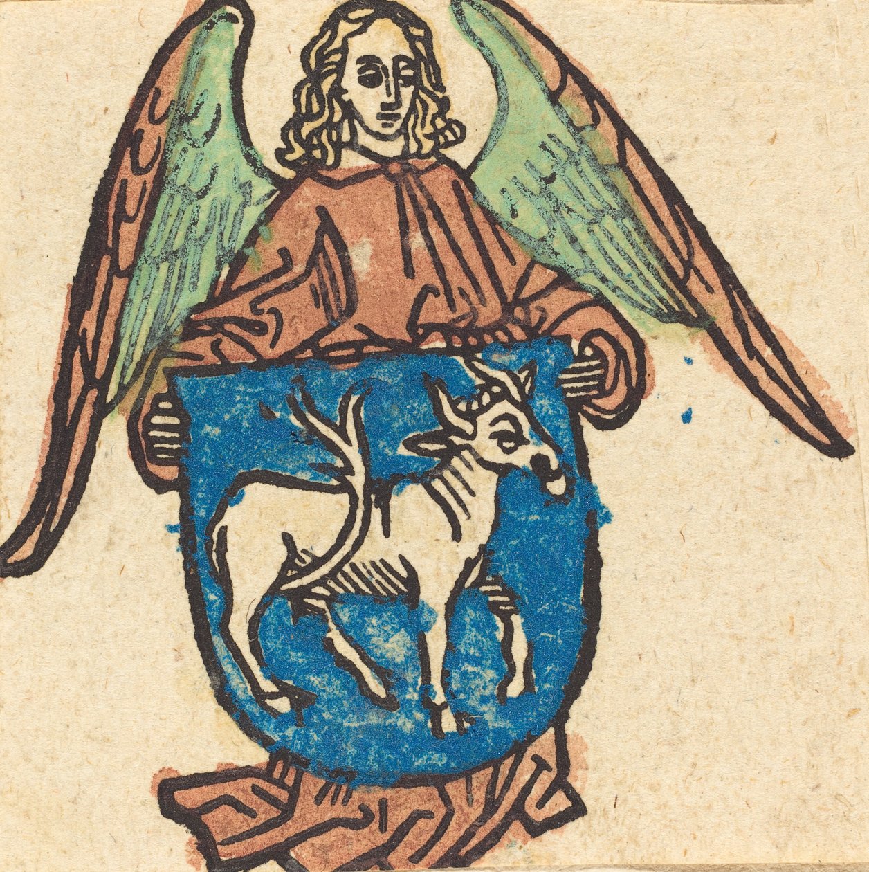 Exlibris de Hilprand Brandenburg de Bibrach, en o después de 1500 de Unbekannt
