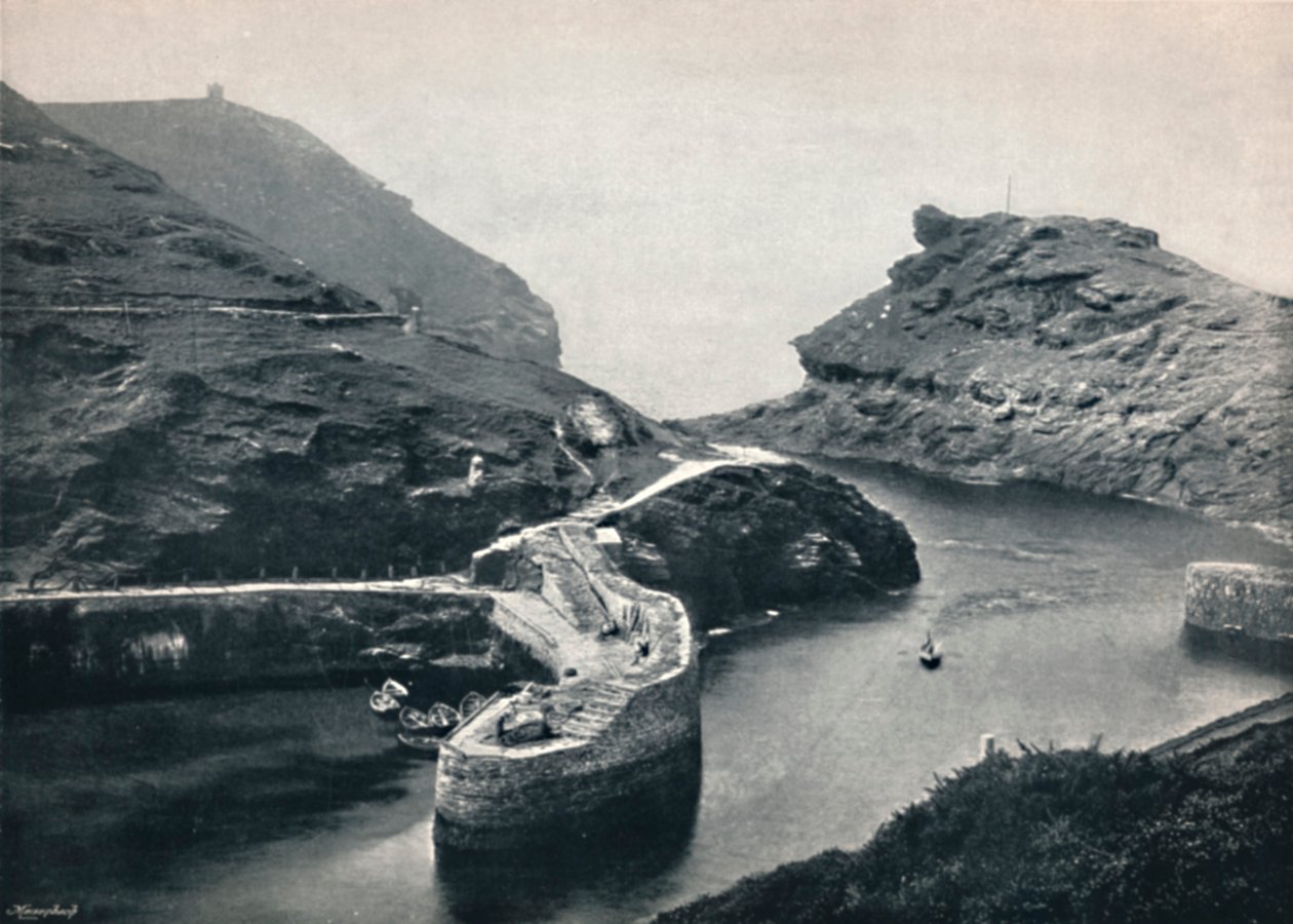 Boscastle - Vista del puerto, 1895 de Unbekannt