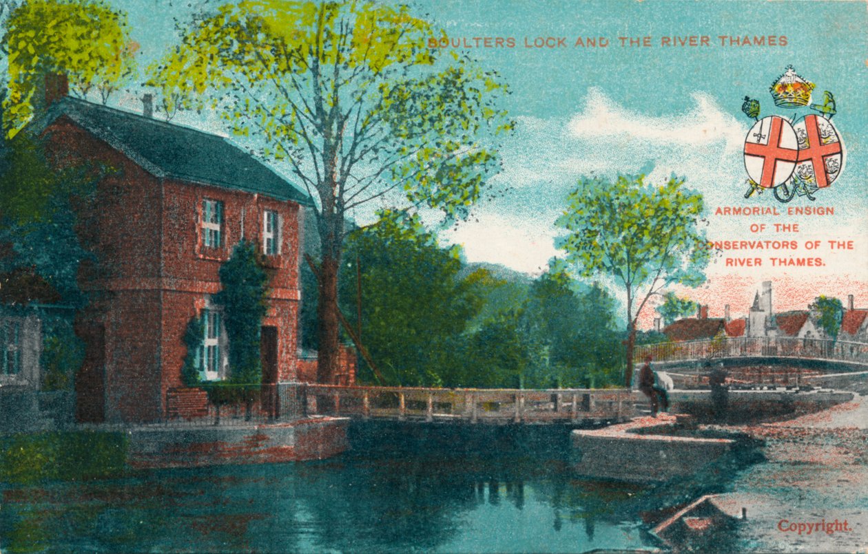 Boulters Lock y el río Támesis, c. 1910 de Unbekannt
