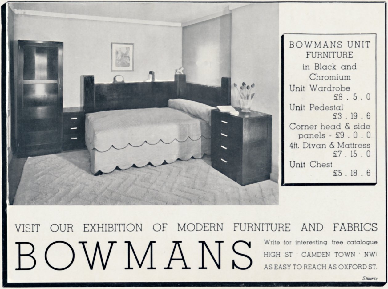 Bowmans - Visite nuestra Exposición de Muebles y Telas Modernas, 1935 de Unbekannt