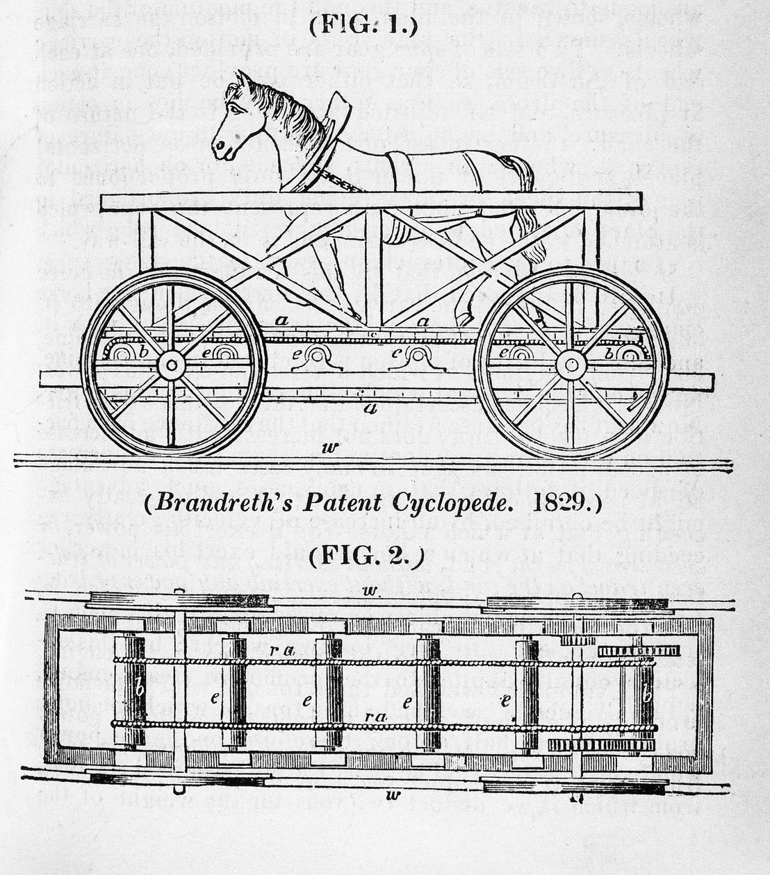 Locomotora a caballo de Brandreth, Cycloped, 1829 de Unbekannt