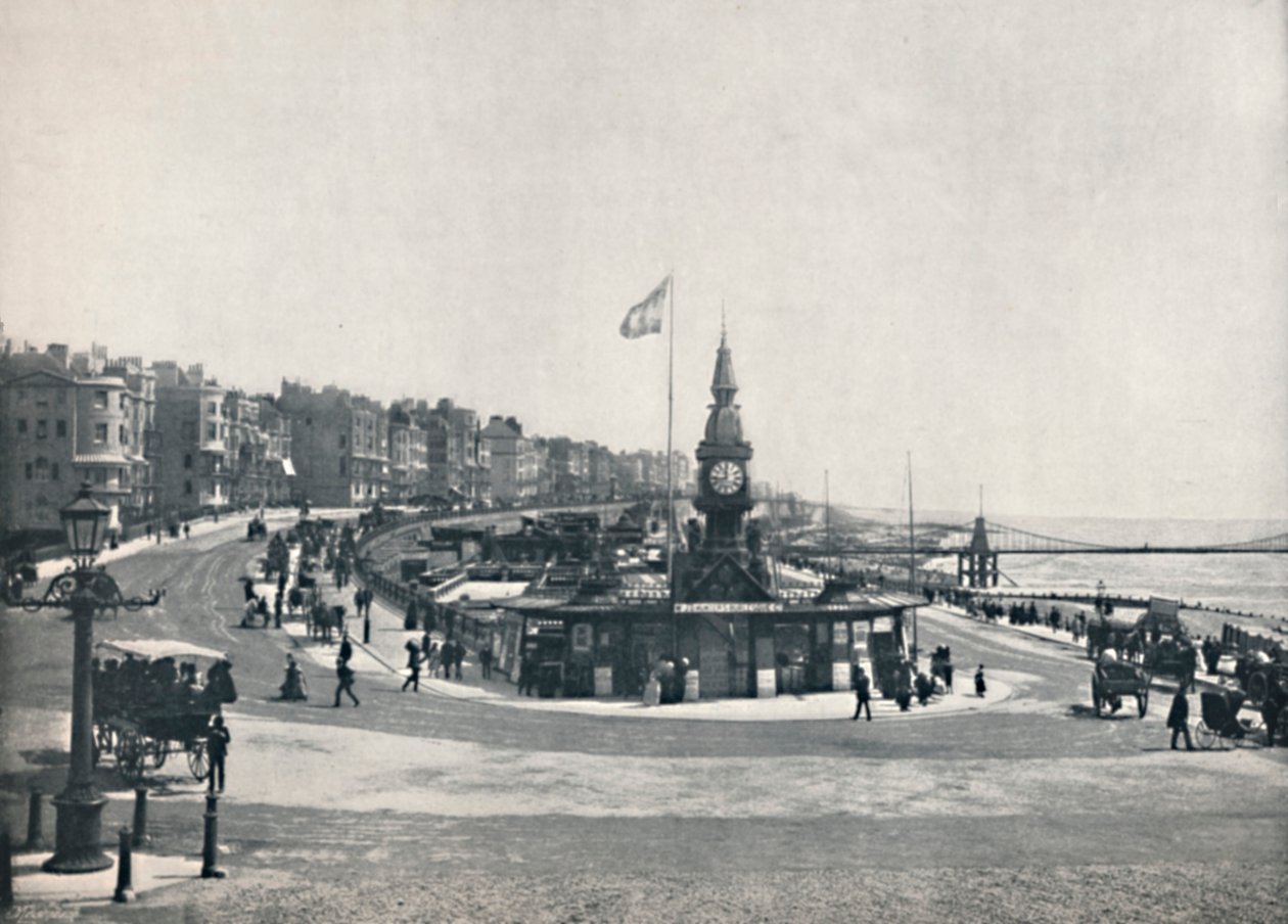 Brighton - Entrada al Acuario, mostrando el Muelle de la Cadena, 1895 de Unbekannt