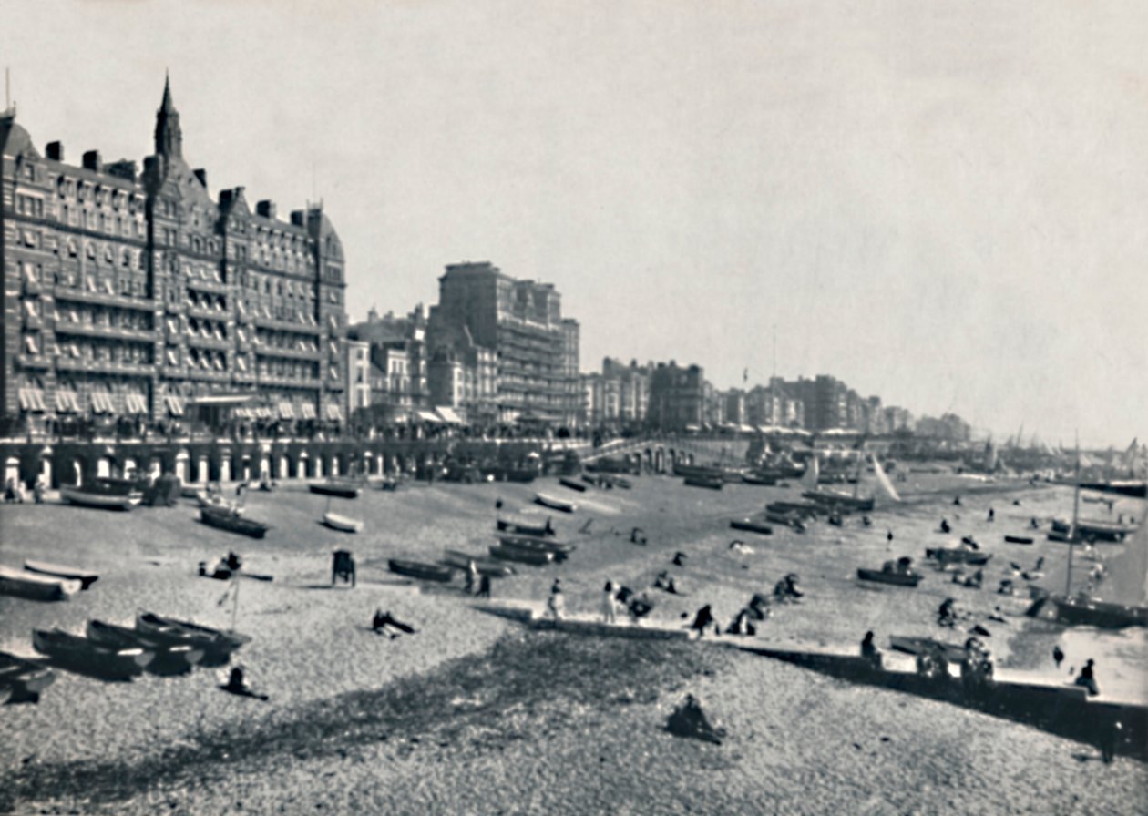 Brighton - El Hotel Métropole y la Playa, 1895 de Unbekannt