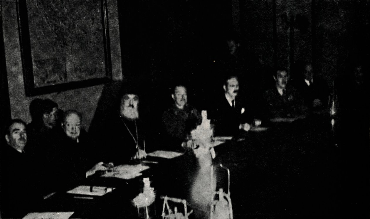 Ministros británicos y griegos se reúnen en Atenas, Día de Navidad, 1944 de Unbekannt