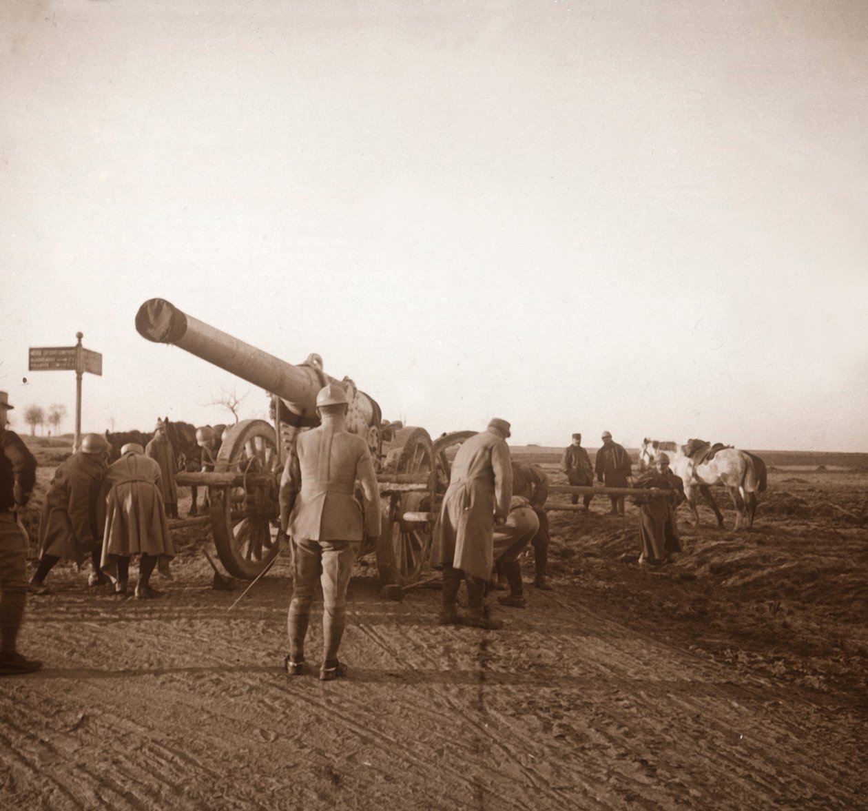 Artillería pesada averiada, Somme, norte de Francia, c1914-c1918 de Unbekannt
