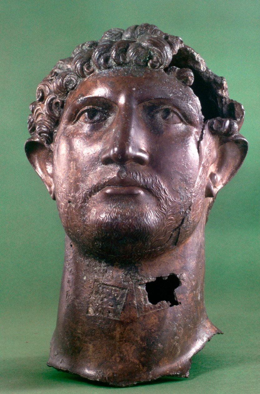 Cabeza de bronce del Emperador Adriano, siglo II d.C. de Unbekannt