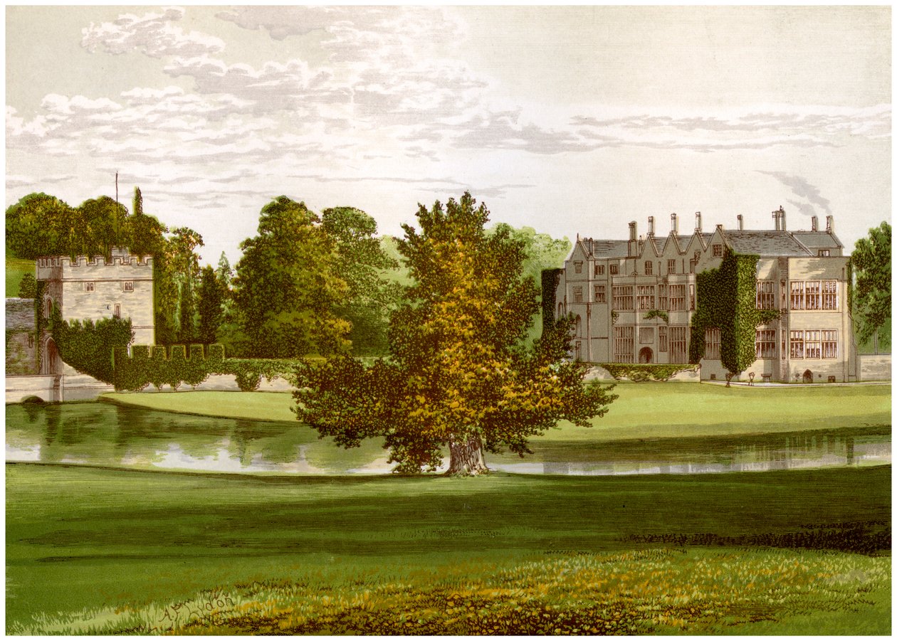 Castillo de Broughton, Oxfordshire, hogar de Lord Saye y Sele, c1880 de Unbekannt