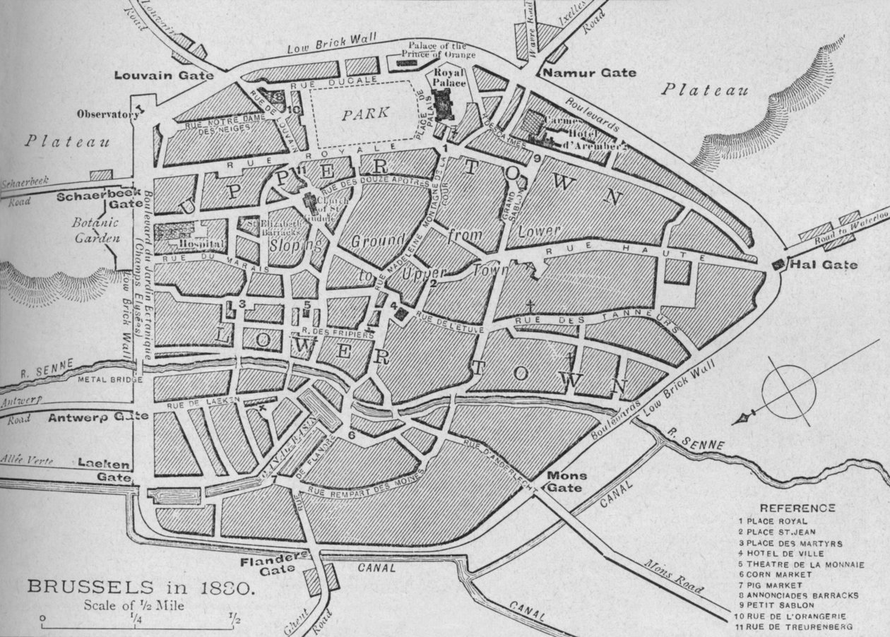 Bruselas en 1830 - Plano, 1902 de Unbekannt