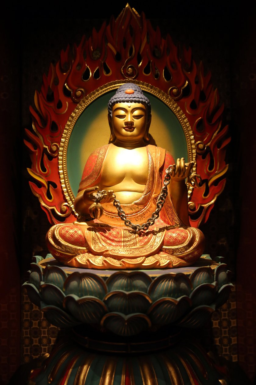 Templo del Diente de Buda en Chinatown. Estatua de Buda, 20160818, Singapur, Singapur de Unbekannt
