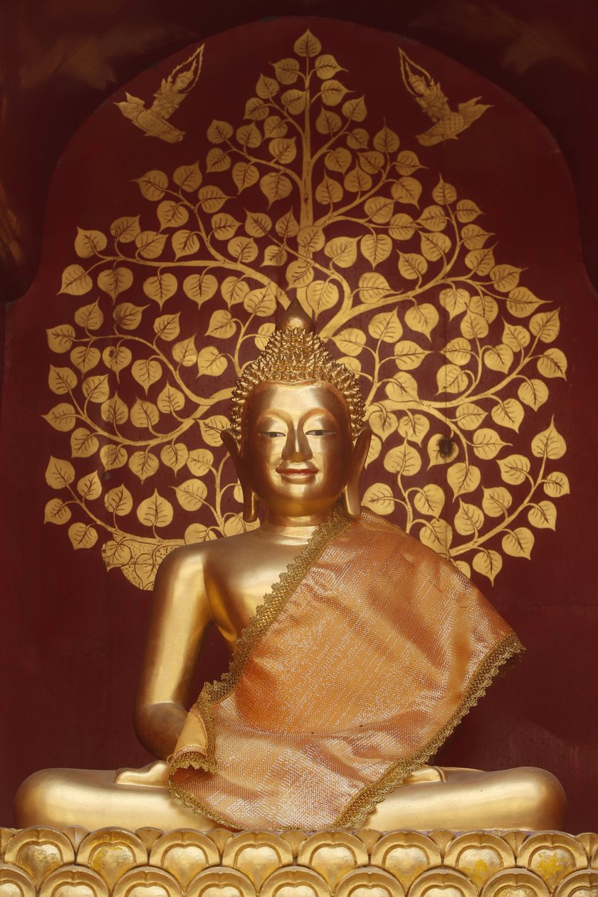 Estatua de Buda en Wat Phan On, Chiang Mai, Tailandia de Unbekannt