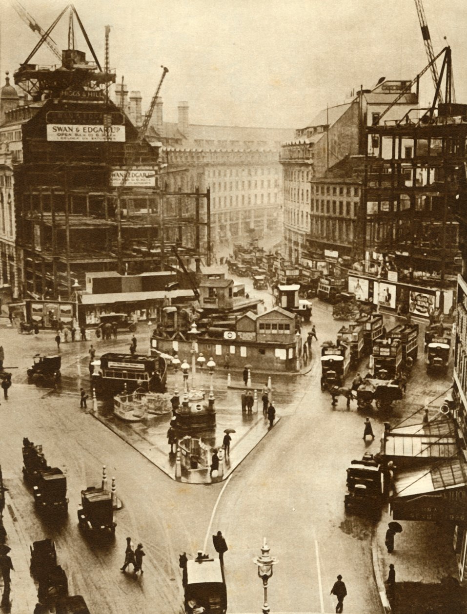 Obras en Piccadilly Circus en Londres, 1926, 1935 de Unbekannt
