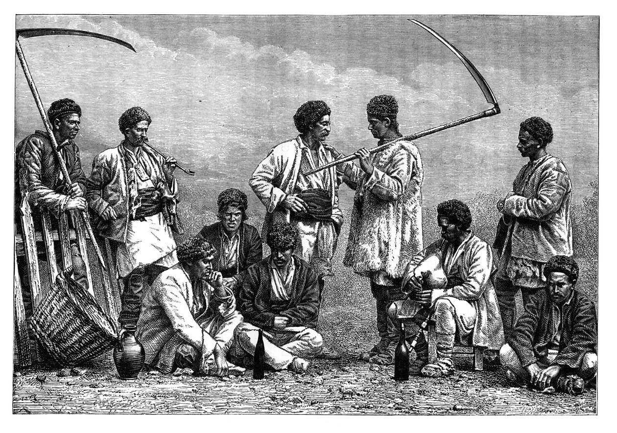 Campesinos búlgaros, c. 1890 de Unbekannt