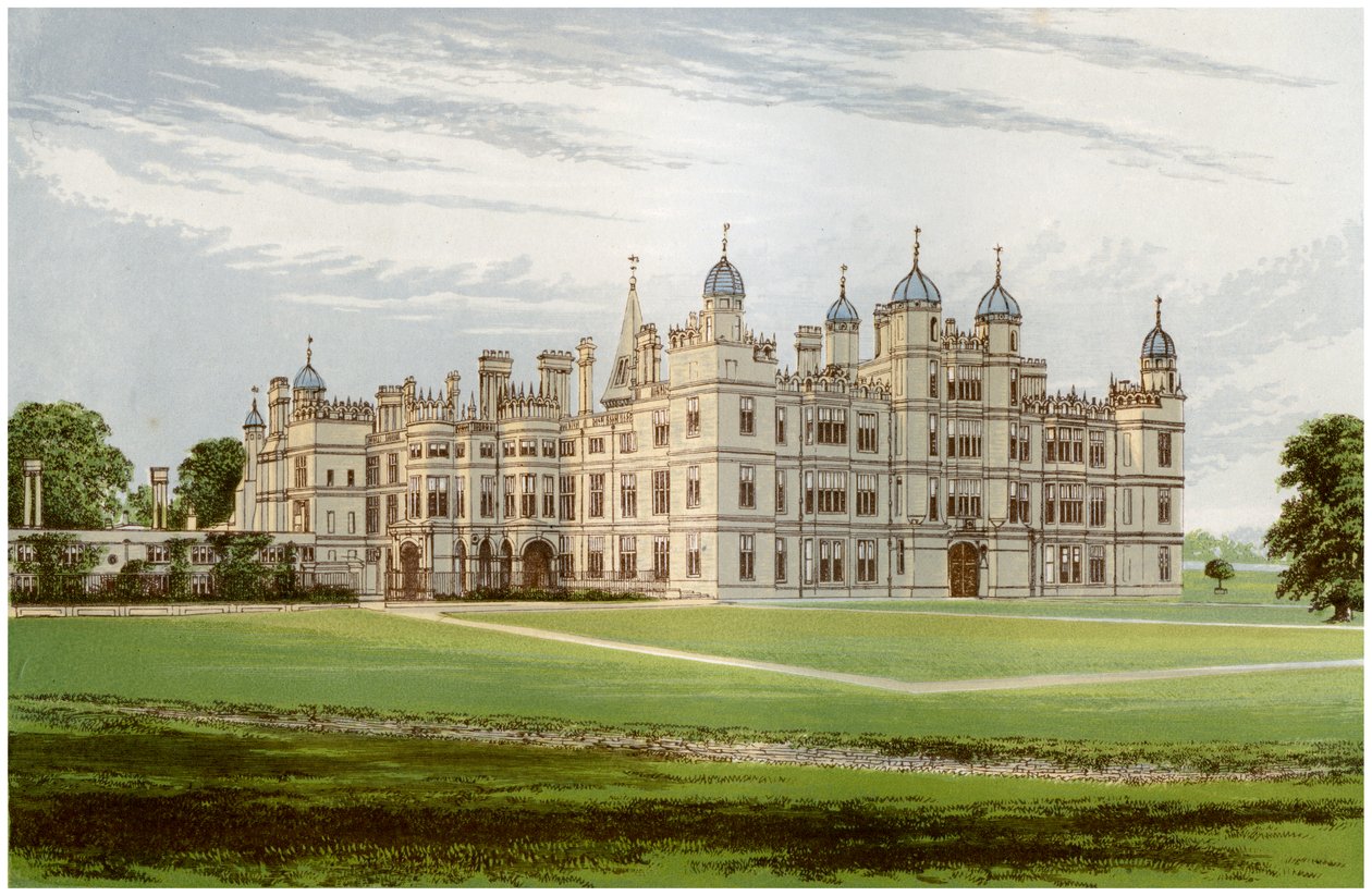 Casa Burghley, Lincolnshire, hogar del Marqués de Exeter, c1880 de Unbekannt