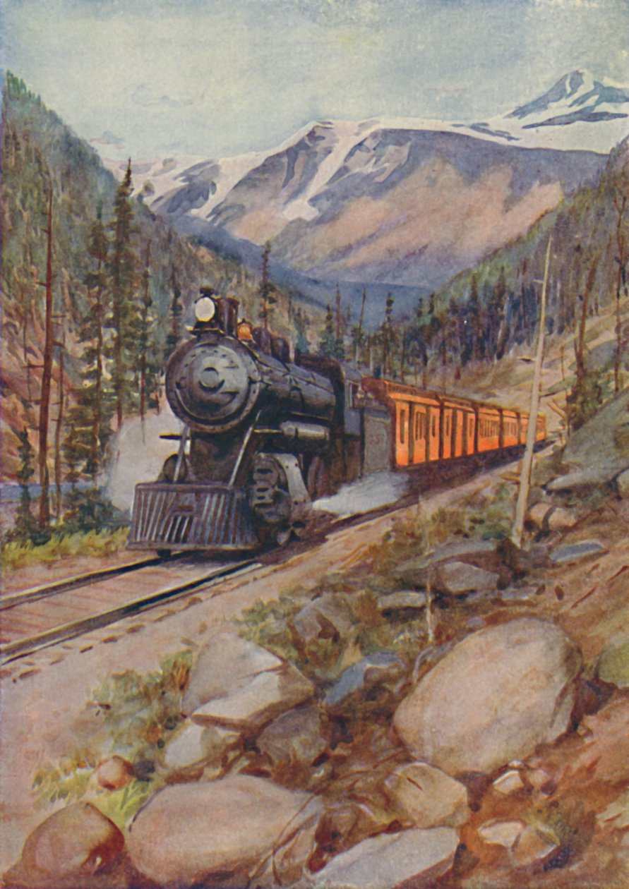 Tren del C.P.R. en las Montañas Rocosas de Unbekannt