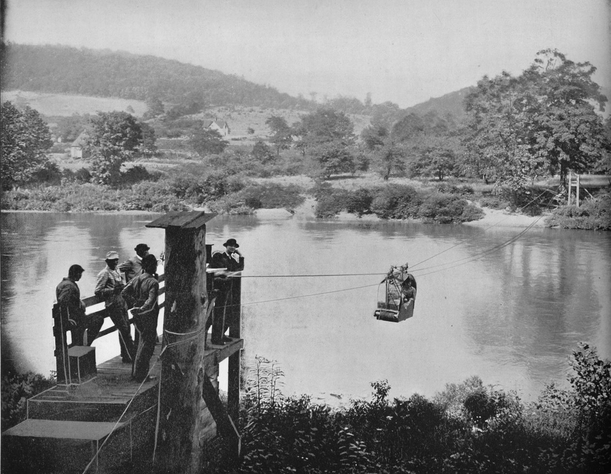 Ferry de cable, cerca de La Colle, Penn, c1897 de Unbekannt