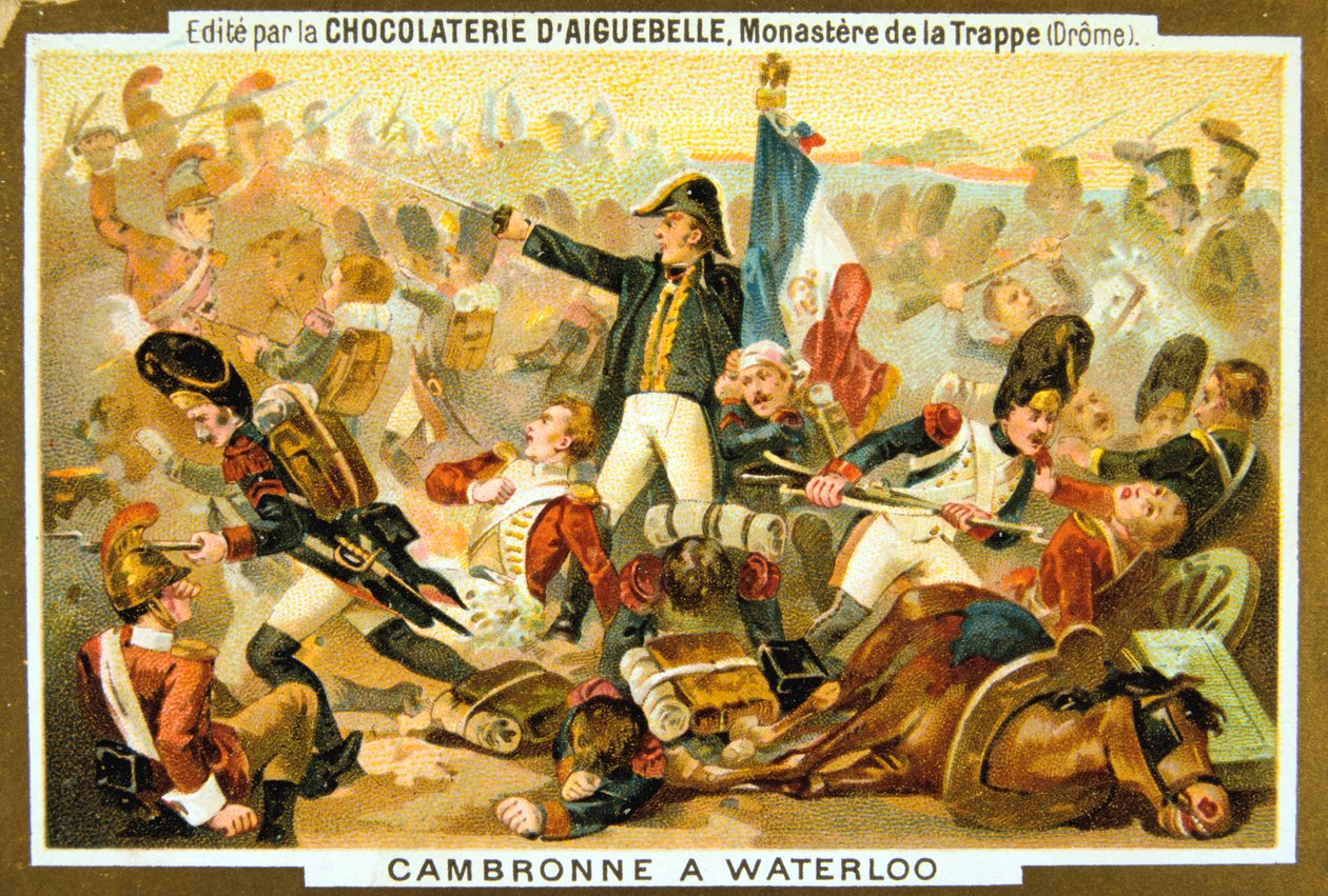 Cambronne en la batalla de Waterloo, 18 de junio, 1815, siglo XIX de Unbekannt