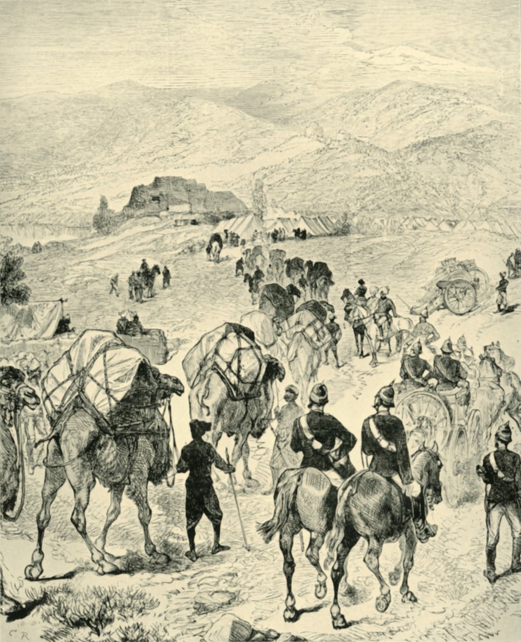 Campamento del General Roberts en Thal en el río Kuram, 1901 de Unbekannt