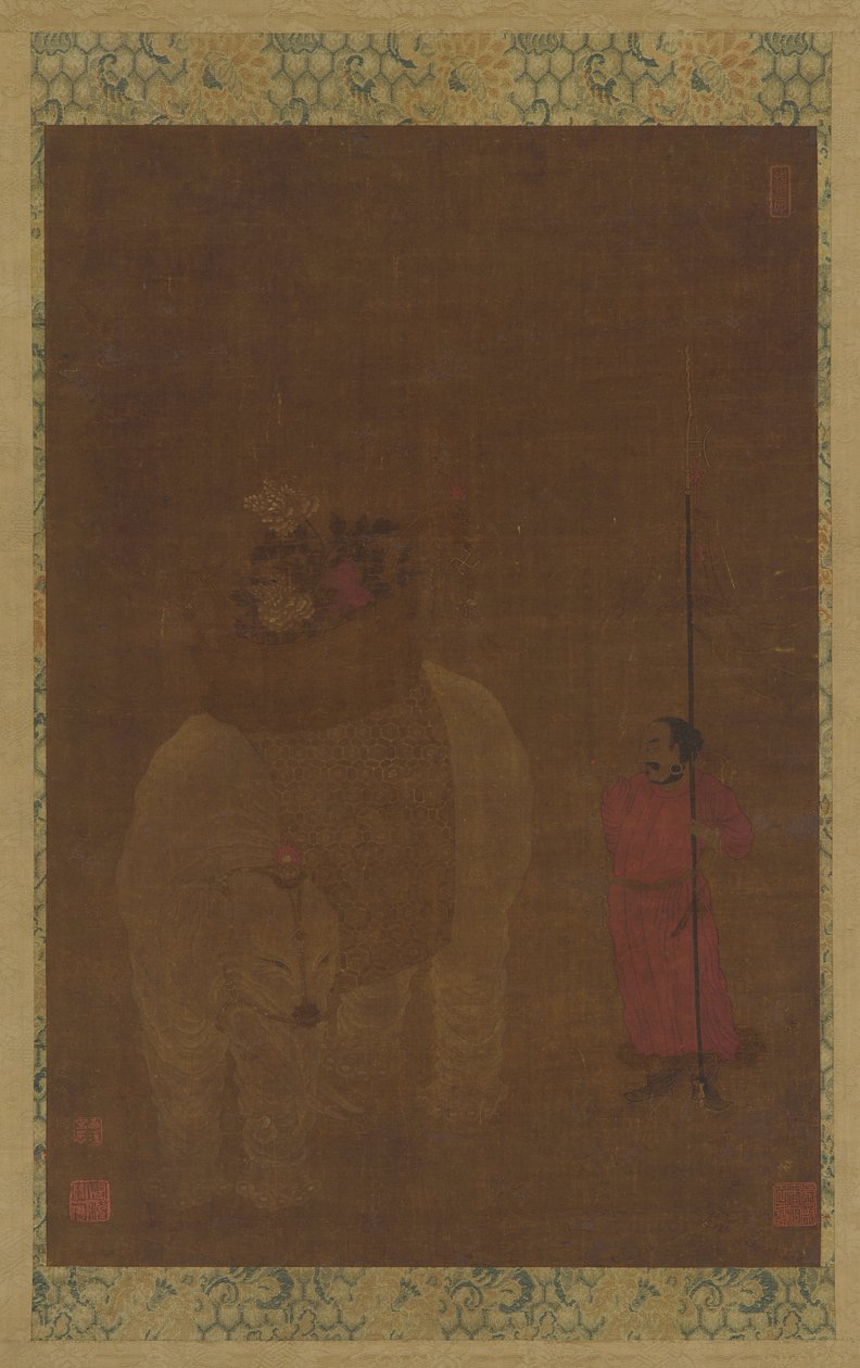 Elefante enjaezado y asistente, dinastía Ming, siglo XVI-XVII de Unbekannt