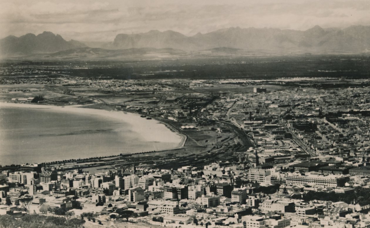 Ciudad del Cabo - Bahía de la Mesa con Stellenbosch y las montañas Hottentots Holland, Sudáfrica de Unbekannt