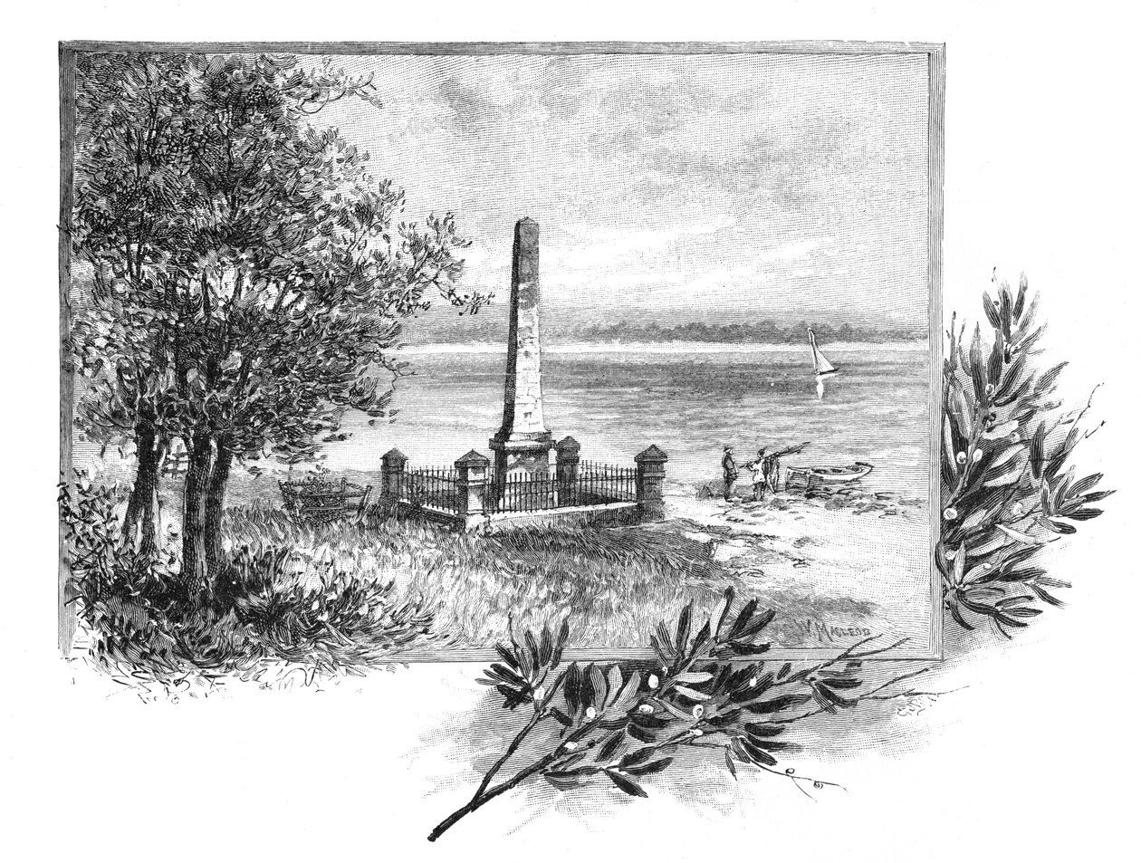 Lugar de desembarco del Capitán Cook, Bahía Botánica, Nueva Gales del Sur, Australia, 1886 de Unbekannt