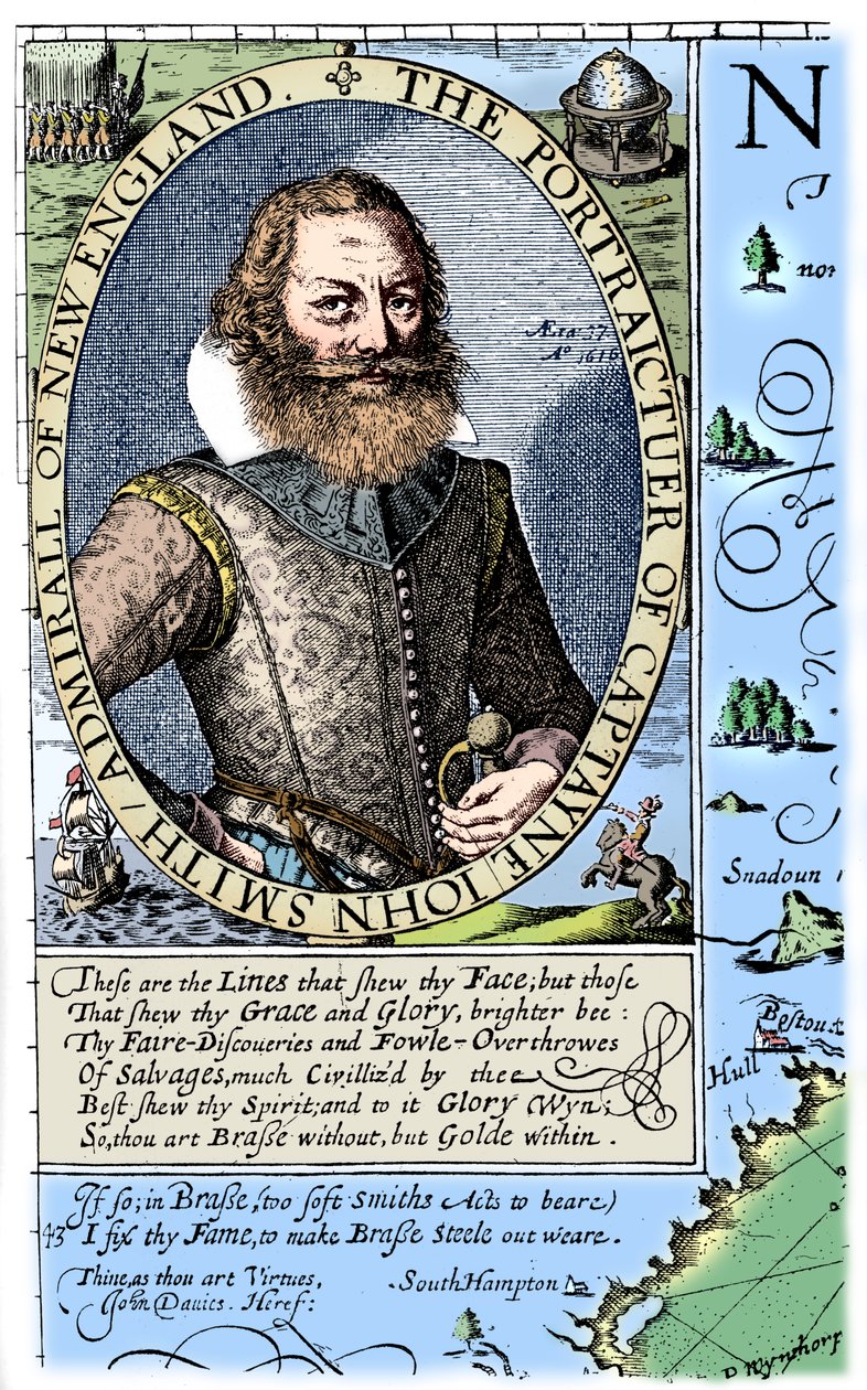 Capitán John Smith, colono de Virginia, 1624, 1893 de Unbekannt