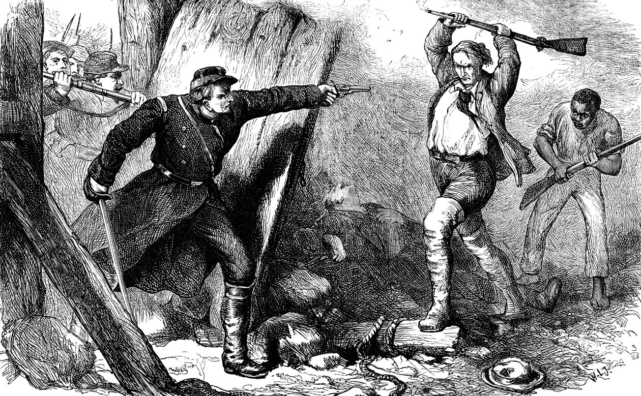 Captura de John Brown en la casa de máquinas, c. 1880 de Unbekannt