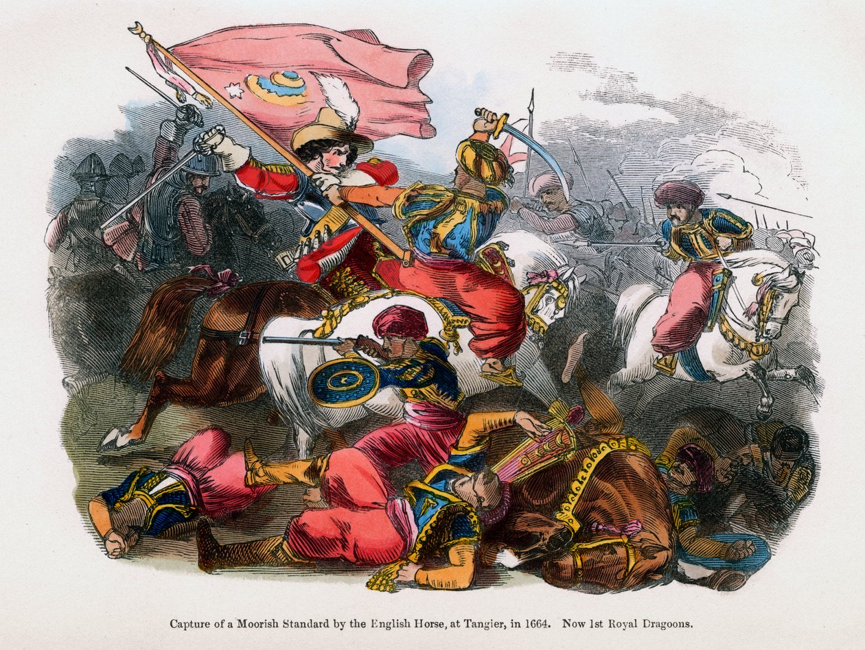 Captura de un estandarte moro por la caballería inglesa en Tánger, 1664 de Unbekannt