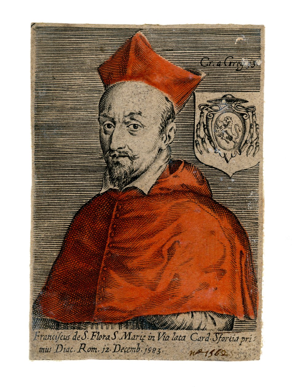Cardenal Francesco Sforza, sacerdote italiano, siglo XVI de Unbekannt