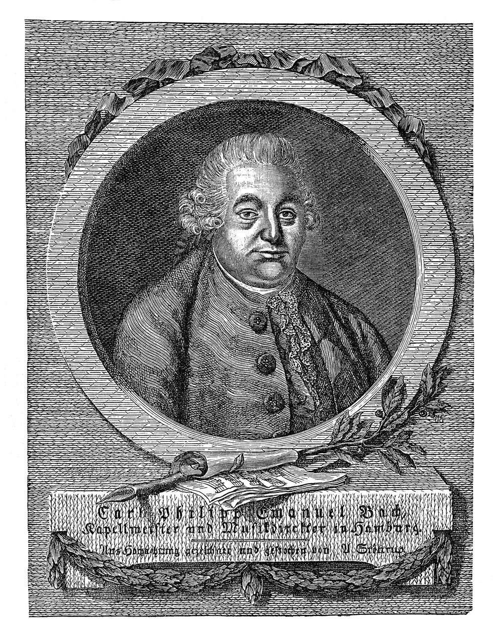 Carl Philip Emanuel Bach 1714-1788, compositor y músico alemán de Unbekannt
