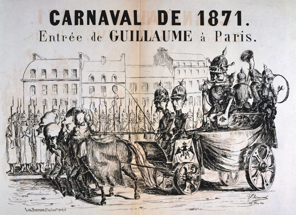 Carnaval de 1871, Guillermo I de Prusia entrando en París, febrero de 1871 de Unbekannt