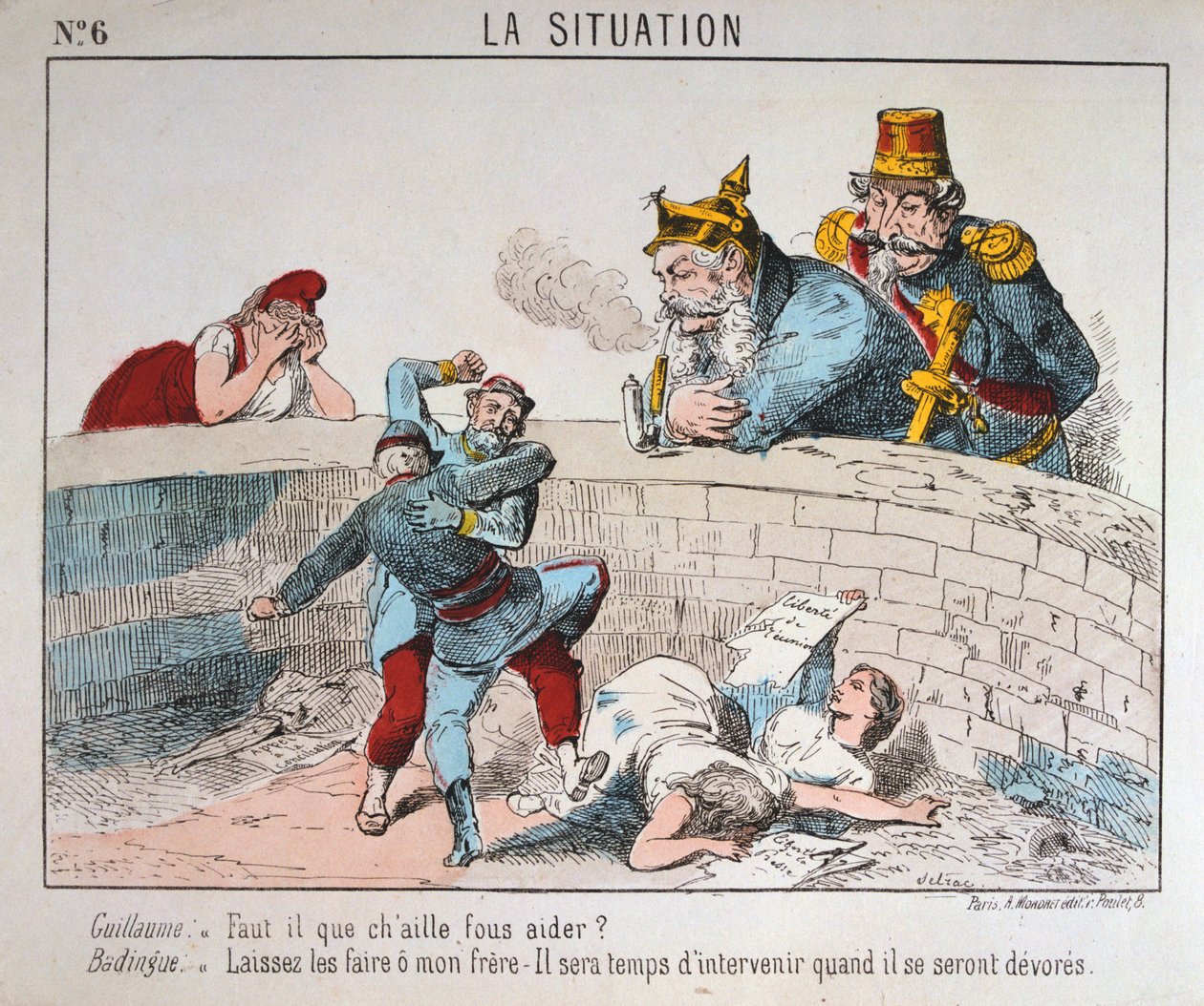 Caricatura, Comuna de París, 1871 de Unbekannt