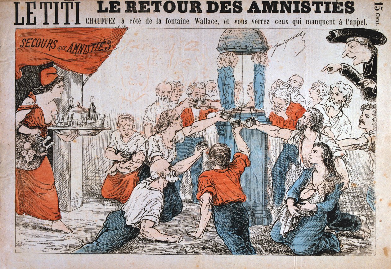 Caricatura, Comuna de París, 1871 de Unbekannt