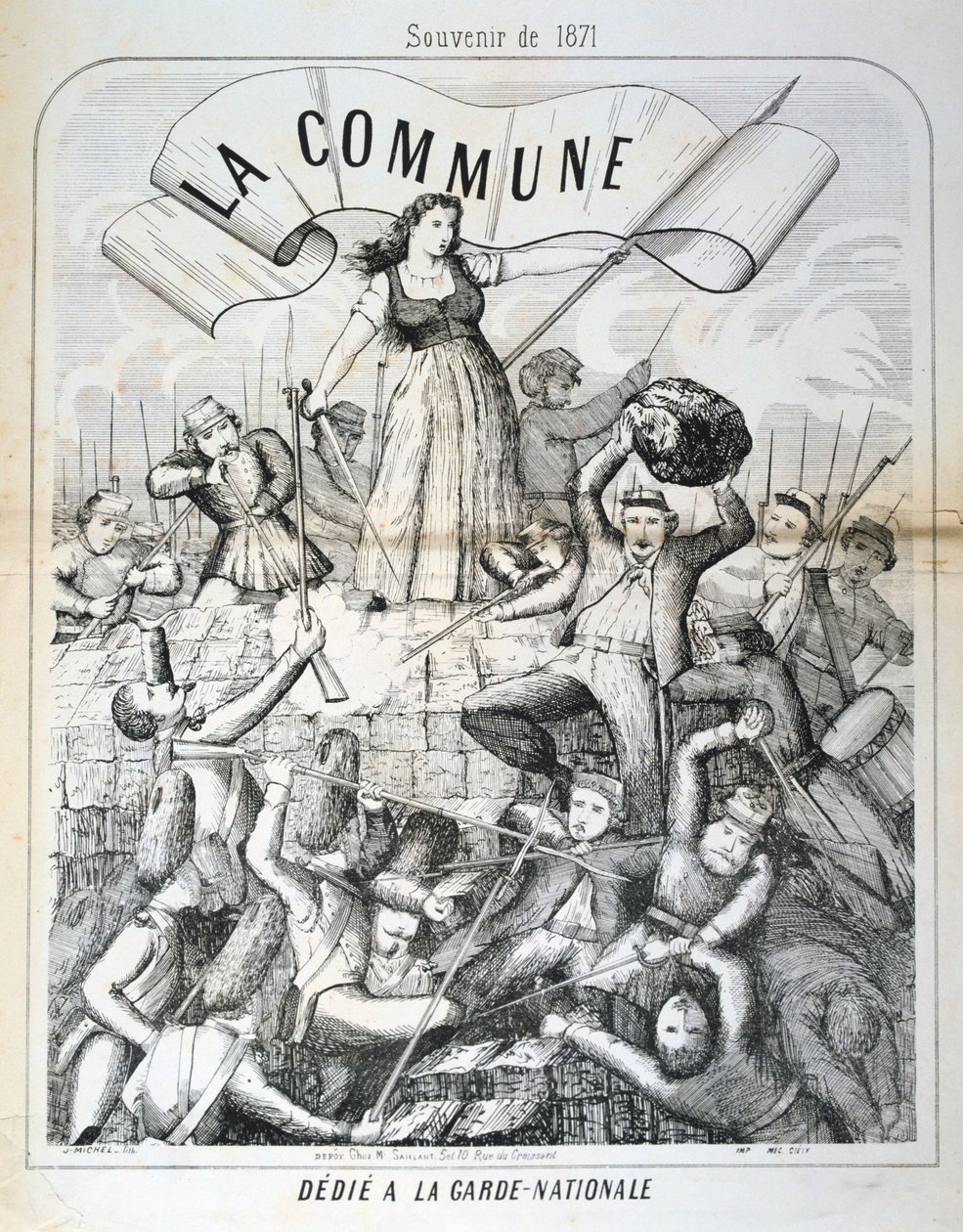 Caricatura dedicada a la Guardia Nacional, Comuna de París de Unbekannt